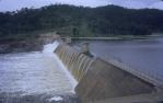 <span class="caption-caption">The old Awoonga Dam, since enlarged, near Gladstone</span>, 1973. <br />Slide, collection of <span class="caption-contributor">Warwick Willmott</span>.