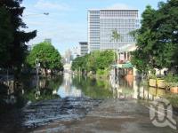 <span class="caption-caption">Melbourne Street flooding, towards South Brisbane, January 2011</span>. <br />Digital image, collection of <span class="caption-contributor">Liz Jordan</span>.