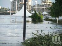 <span class="caption-caption">South Bank and parklands in flood, January 2011</span>. <br />Digital image, collection of <span class="caption-contributor">Liz Jordan</span>.