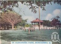<span class="caption-caption">In Alexandra Park, Bundaberg</span>, c1938. <br />Postcard folder by <span class="caption-publisher">Murray Views Pty Ltd</span>, collection of <span class="caption-contributor">Centre for the Government of Queensland</span>.