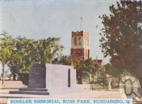 <span class="caption-caption">Hinkler Memorial, Buss Park, Bundaberg</span>, c1938. <br />Postcard folder by <span class="caption-publisher">Murray Views Pty Ltd</span>, collection of <span class="caption-contributor">Centre for the Government of Queensland</span>.