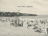 <span class="caption-caption">King's Beach, Caloundra</span>, c1935. <br />Postcard folder by <span class="caption-publisher">Southern Series</span>, collection of <span class="caption-contributor">Centre for the Government of Queensland</span>.