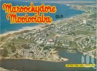 <span class="caption-caption">Cotton Tree, Maroochydore</span>, c1964. <br />Postcard folder by <span class="caption-publisher">Bernard Kuskopf</span>, collection of <span class="caption-contributor">Centre for the Government of Queensland</span>.