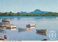 <span class="caption-caption">Maroochy River near the Cod Hole</span>, c1964. <br />Postcard folder by <span class="caption-publisher">Bernard Kuskopf</span>, collection of <span class="caption-contributor">Centre for the Government of Queensland</span>.