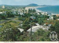 <span class="caption-caption">Alexandra Headland</span>, c1964. <br />Postcard folder by <span class="caption-publisher">Bernard Kuskopf</span>, collection of <span class="caption-contributor">Centre for the Government of Queensland</span>.