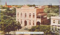 <span class="caption-caption">School of Arts, Maryborough</span>, c1950. <br />Postcard folder by <span class="caption-publisher">Murray Views Pty Ltd</span>, collection of <span class="caption-contributor">Centre for the Government of Queensland</span>.