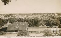 <span class="caption-caption">Panorama of main city area from Cunningham's Knoll, Ipswich</span>, c1950. <br />Postcard by <span class="caption-publisher">Sidues Series</span>, collection of <span class="caption-contributor">Centre for the Government of Queensland</span>.