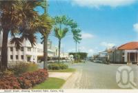 <span class="caption-caption">Abbott Street, showing Travellers Palm, Cairns</span>, c1962. <br />Postcard folder by <span class="caption-publisher">Murray Views Pty Ltd</span>, collection of <span class="caption-contributor">Centre for the Government of Queensland</span>.