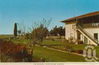 <span class="caption-caption">Blackall Race-course Gardens</span>, c1964. <br />Postcard folder by <span class="caption-publisher">Sydney G Hughes Pty Ltd</span>, collection of <span class="caption-contributor">Centre for the Government of Queensland</span>.