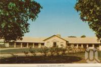 <span class="caption-caption">Blackall District Hospital</span>, c1964. <br />Postcard folder by <span class="caption-publisher">Sydney G Hughes Pty Ltd</span>, collection of <span class="caption-contributor">Centre for the Government of Queensland</span>.