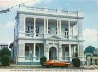 <span class="caption-caption">City Hall, Mossman Street, Charters Towers</span>, c1972. <br />Postcard folder by <span class="caption-publisher">Murray Views Pty Ltd</span>, collection of <span class="caption-contributor">Centre for the Government of Queensland</span>.