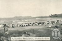 <span class="caption-caption">Alexandra Headland(s), Maroochydore</span>, c1930. <br />Postcard folder by <span class="caption-publisher">Unknown Publisher</span>, collection of <span class="caption-contributor">Centre for the Government of Queensland</span>.