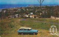 <span class="caption-caption">Overlooking Mooloolaba showing Pt Cartwright</span>, c1966. <br />Postcard by <span class="caption-publisher">Murray Views Pty Ltd</span>, collection of <span class="caption-contributor">Centre for the Government of Queensland</span>.