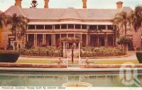 <span class="caption-caption">Historic Jimbour House built by convict labour</span>, 1972. <br />Postcard folder by <span class="caption-publisher">Samuel Lee & Co Pty Ltd</span>, collection of <span class="caption-contributor">Centre for the Government of Queensland</span>.