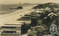 <span class="caption-caption">Currumbin Beach</span>, c1938. <br />Postcard by <span class="caption-publisher">Kodak</span>, collection of <span class="caption-contributor">Centre for the Government of Queensland</span>.