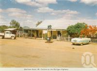 <span class="caption-caption">Wolfram Hotel, Mt Carbine on the Mulligan Highway</span>, c1964. <br />Postcard folder by <span class="caption-publisher">Unknown Publisher</span>, collection of <span class="caption-contributor">Centre for the Government of Queensland</span>.