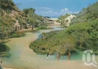 <span class="caption-caption">Eli Creek, Fraser Island</span>, c1975. <br />Postcard folder by <span class="caption-publisher">Murray Views Pty Ltd</span>, collection of <span class="caption-contributor">Centre for the Government of Queensland</span>.