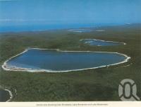 <span class="caption-caption">Lake Birrabeen, Lake Benaroon and Lake Boomanjin, Fraser Island</span>, c1975. <br />Postcard folder by <span class="caption-publisher">Murray Views Pty Ltd</span>, collection of <span class="caption-contributor">Centre for the Government of Queensland</span>.