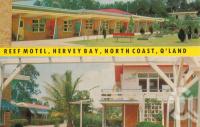 <span class="caption-caption">Reef Motel, Hervey Bay</span>, c1960. <br />Postcard by <span class="caption-publisher">Unknown Publisher</span>, collection of <span class="caption-contributor">Centre for the Government of Queensland</span>.