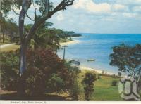 <span class="caption-caption">Gataker's Bay, Point Vernon</span>, c1970. <br />Postcard folder by <span class="caption-publisher">Murray Views Pty Ltd</span>, collection of <span class="caption-contributor">Centre for the Government of Queensland</span>.