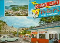 <span class="caption-caption">Chairlift, Mermaid Beach</span>, c1961. <br />Postcard folder by <span class="caption-publisher">Kruger</span>, collection of <span class="caption-contributor">John Young</span>.