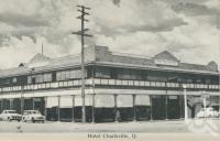 <span class="caption-caption">Hotel Charleville</span>, c1958. <br />Postcard folder by <span class="caption-publisher">Murray Views Pty Ltd</span>, collection of <span class="caption-contributor">John Young</span>.