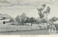 <span class="caption-caption">Race course, Charleville</span>, c1958. <br />Postcard folder by <span class="caption-publisher">Murray Views Pty Ltd</span>, collection of <span class="caption-contributor">John Young</span>.