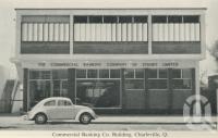 <span class="caption-caption">Commercial Banking Co building, Charleville</span>, c1958. <br />Postcard folder by <span class="caption-publisher">Murray Views Pty Ltd</span>, collection of <span class="caption-contributor">John Young</span>.