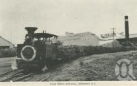 <span class="caption-caption">Cane train and mill, Mossman</span>, c1958. <br />Postcard folder by <span class="caption-publisher">Murray Views Pty Ltd</span>, collection of <span class="caption-contributor">John Young</span>.