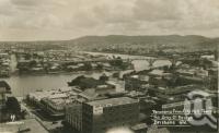 <span class="caption-caption">Panorama from city hall tower, the Grey St Bridge, Brisbane</span>, c1934. <br />Postcard by <span class="caption-publisher">Mowbray Series</span>, collection of <span class="caption-contributor">Centre for the Government of Queensland</span>.