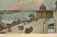 <span class="caption-caption">City Reach, Brisbane River, Brisbane</span>, c1908. <br />Postcard by <span class="caption-publisher">Record Series</span>, collection of <span class="caption-contributor">Centre for the Government of Queensland</span>.