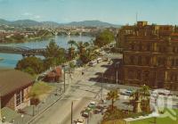 <span class="caption-caption">Victoria and William Jolly bridges, Brisbane</span>, 1969. <br />Postcard by <span class="caption-publisher">Sydney G Hughes Pty Ltd</span>, collection of <span class="caption-contributor">Centre for the Government of Queensland</span>.