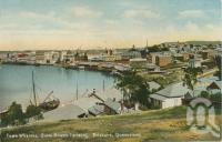 <span class="caption-caption">Town wharves</span>, c1910. <br />Postcard by <span class="caption-publisher">Coloured Shell Series</span>, collection of <span class="caption-contributor">Centre for the Government of Queensland</span>.