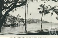 <span class="caption-caption">Hamilton Reach from Newstead Park, Brisbane</span>, c1938. <br />Postcard folder by <span class="caption-publisher">Murray Views Pty Ltd</span>, collection of <span class="caption-contributor">Centre for the Government of Queensland</span>.