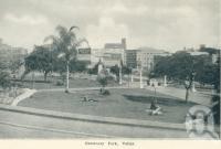 <span class="caption-caption">Centenary Park, Valley</span>, c1938. <br />Postcard folder by <span class="caption-publisher">Sydney G Hughes Pty Ltd</span>, collection of <span class="caption-contributor">Centre for the Government of Queensland</span>.