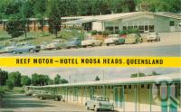 <span class="caption-caption">Reef Motor-Hotel Noosa Heads</span>, c1962. <br />Postcard by <span class="caption-publisher">Unknown Publisher</span>, collection of <span class="caption-contributor">Centre for the Government of Queensland</span>.