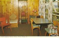 <span class="caption-caption">Cabin interior, Bailey's Motel, Noosa Heads</span>, c1962. <br />Postcard folder by <span class="caption-publisher">Murray Views Pty Ltd</span>, collection of <span class="caption-contributor">Centre for the Government of Queensland</span>.