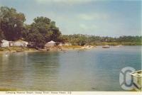 <span class="caption-caption">Camping Reserve Beach, Noosa River, Noosa Heads</span>, c1959. <br />Postcard folder by <span class="caption-publisher">Murray Views Pty Ltd</span>, collection of <span class="caption-contributor">Centre for the Government of Queensland</span>.