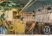<span class="caption-caption">Colourful interior at the Boolarong, Alexandra Headland</span>, c1958. <br />Postcard folder by <span class="caption-publisher">Sydney G Hughes Pty Ltd</span>, collection of <span class="caption-contributor">Centre for the Government of Queensland</span>.