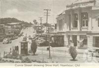 <span class="caption-caption">Currie Street showing Shire Hall, Nambour</span>, c1960. <br />Postcard folder by <span class="caption-publisher">Murray Views Pty Ltd</span>, collection of <span class="caption-contributor">Centre for the Government of Queensland</span>.