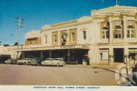 <span class="caption-caption">Maroochy Shire Hall, Nambour</span>, c1958. <br />Postcard folder by <span class="caption-publisher">Sydney G Hughes Pty Ltd</span>, collection of <span class="caption-contributor">Centre for the Government of Queensland</span>.