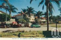 <span class="caption-caption">Nambour hospital, Nambour</span>, c1958. <br />Postcard folder by <span class="caption-publisher">Sydney G Hughes Pty Ltd</span>, collection of <span class="caption-contributor">Centre for the Government of Queensland</span>.