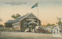 <span class="caption-caption">Memorial Hall and School of Arts, Woody Point</span>, c1913. <br />Postcard by <span class="caption-publisher">Retrac Series</span>, collection of <span class="caption-contributor">Centre for the Government of Queensland</span>.