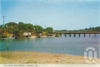 <span class="caption-caption">Ross Creek boat harbour, Yeppoon</span>, 1965. <br />Postcard folder by <span class="caption-publisher">Murray Views Pty Ltd</span>, collection of <span class="caption-contributor">Centre for the Government of Queensland</span>.