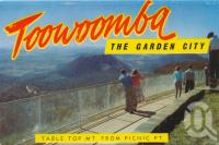<span class="caption-caption">Table Top Mt from Picnic Point</span>, c1960. <br />Postcard folder by <span class="caption-publisher">Murray Views Pty Ltd</span>, collection of <span class="caption-contributor">Centre for the Government of Queensland</span>.