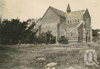 <span class="caption-caption">Church of Sacred Heart, Stanton Hill, Townsville</span>, c1938. <br />Postcard by <span class="caption-publisher">Unknown Publisher</span>, collection of <span class="caption-contributor">Centre for the Government of Queensland</span>.