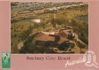 <span class="caption-caption">Aerial view looking north with the Country Club in the foreground, Sanctuary Cove</span>, c1995. <br />Postcard by <span class="caption-publisher">Murray Views Pty Ltd</span>, collection of <span class="caption-contributor">Centre for the Government of Queensland</span>.