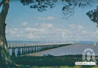 <span class="caption-caption">Cleveland jetty</span>, c1980. <br />Postcard folder by <span class="caption-publisher">Sydney G Hughes Pty Ltd</span>, collection of <span class="caption-contributor">Centre for the Government of Queensland</span>.
