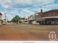 <span class="caption-caption">Wills Street, Charleville</span>, c1980. <br />Postcard folder by <span class="caption-publisher">Murray Views Pty Ltd</span>, collection of <span class="caption-contributor">Centre for the Government of Queensland</span>.