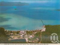 <span class="caption-caption">Aerial view of tourist resort and Royal Hayman Hotel, Hayman Island, Great Barrier Reef</span>, 1975. <br />Postcard folder by <span class="caption-publisher">Murray Views Pty Ltd</span>, collection of <span class="caption-contributor">Centre for the Government of Queensland MS</span>.